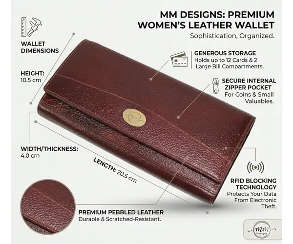 Choco_Brown_Leather_Clutch_Wallet_For_Women