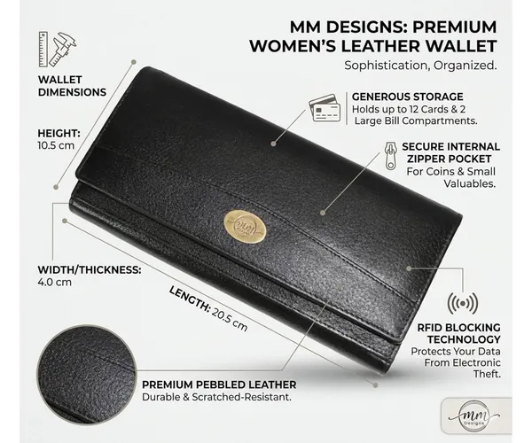 Black_Leather_Clutch_Wallet_For_Women