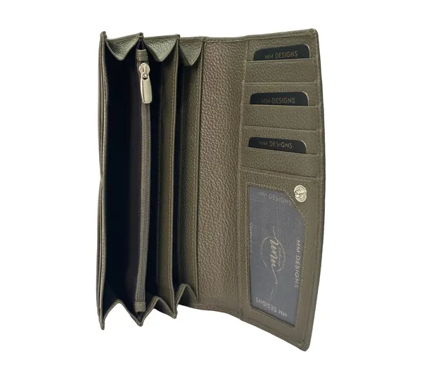 Olive_Green_Leather_Rfid_Purse_Wallet