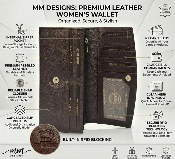 Dark_Brown_Leather_Purse_Wallet_For_Women