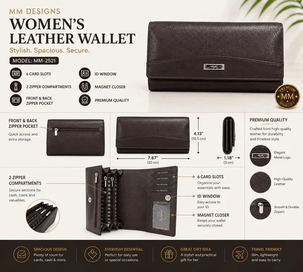 Dark_Brown_Leather_Long_Purse_Wallet_For_Women
