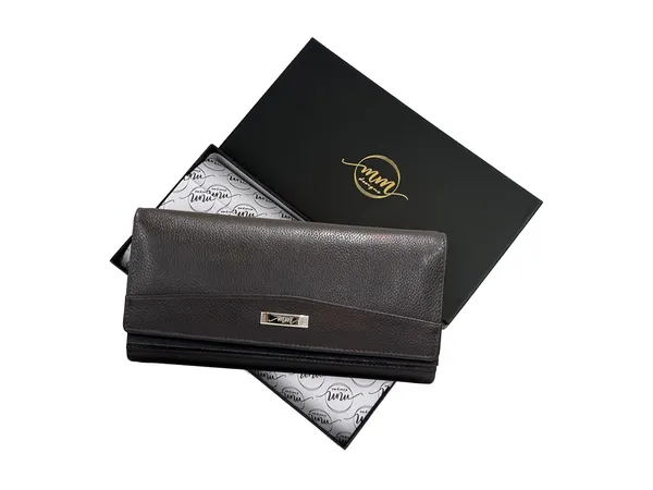 Dark_Brown_Leather_Long_Purse_Wallet_For_Women