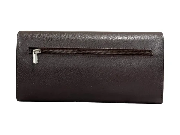 Dark_Brown_Leather_Long_Purse_Wallet_For_Women