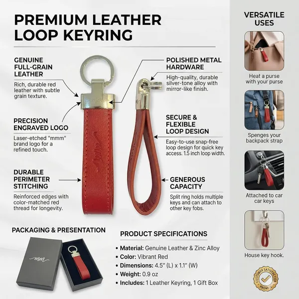 Black_And_Red_Leather_Card_Holder_And_Key_Chain