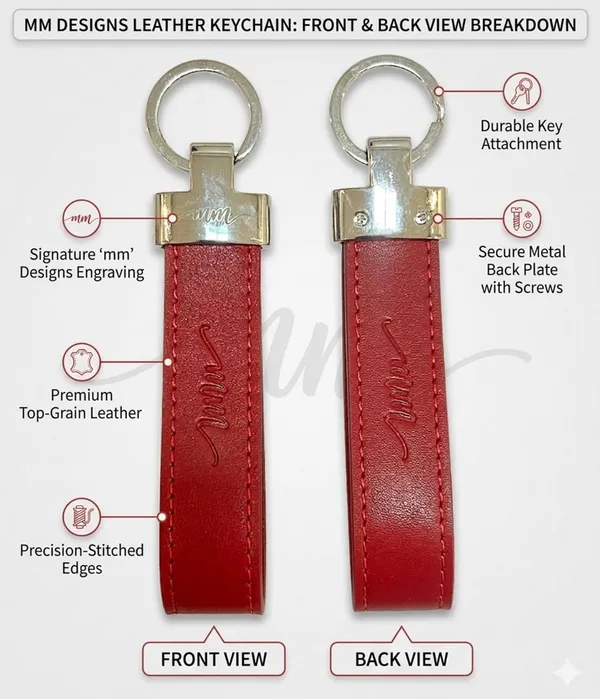 Black_And_Red_Leather_Card_Holder_And_Key_Chain