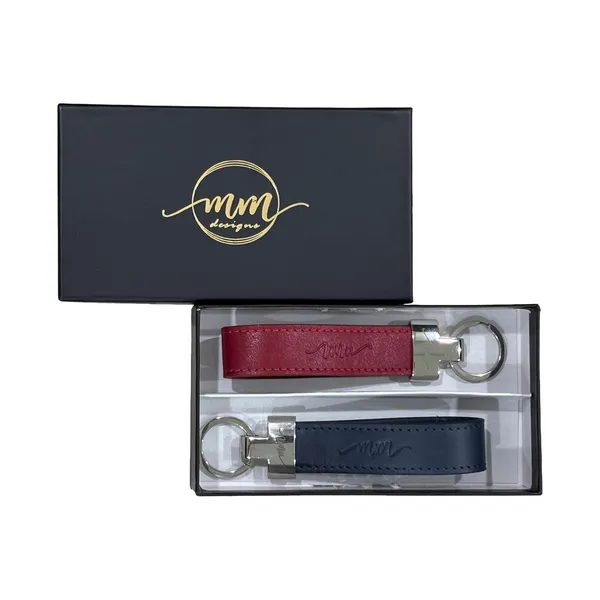 Navy_Blue_And_Wine_Red_Leather_Key_Chain_Set