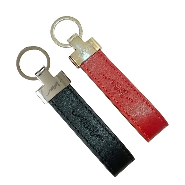 Black_And_Wine_Red_Leather_Key_Chain_Set