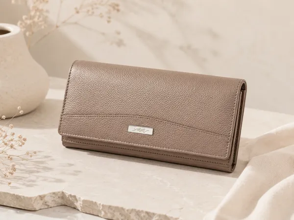 Taupe_Leather_Long_Purse_Wallet_For_Women