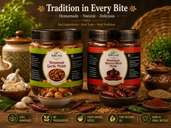 Garlic_&_Bharwa_Mirch_Pickle_Combo_-_350gm_Each
