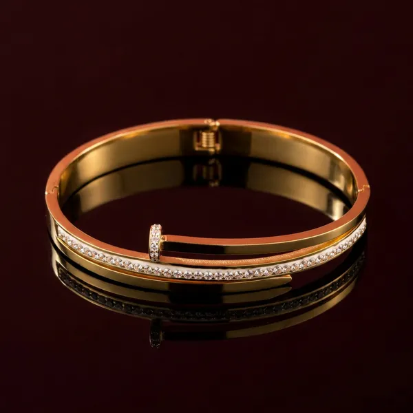 Gold_hinged_bangle_-_Hinged_bangle_-_Diagonal_crystal_bar_detail