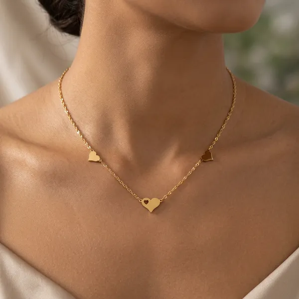Gold_Plated_Triple_Heart_Chain_For_Women