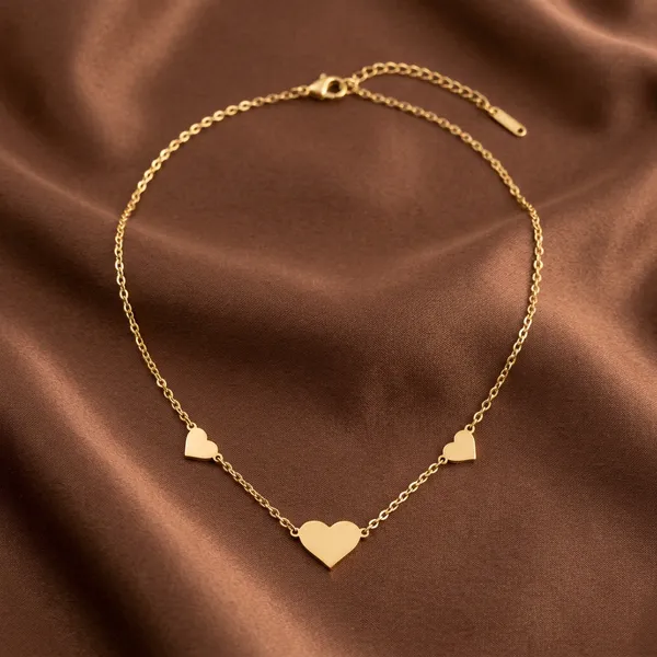 Gold_Plated_Triple_Heart_Chain_For_Women