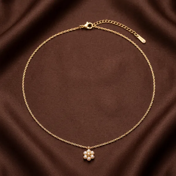 Gold_Cable_Chain_Pearl_Cluster_Flower_Pendant