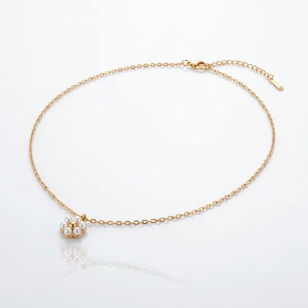 Gold_Cable_Chain_Pearl_Cluster_Flower_Pendant