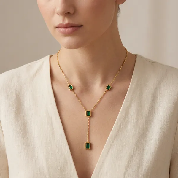 Gold_Lariat_Cable_Chain_Emerald_Rectangle_Stone