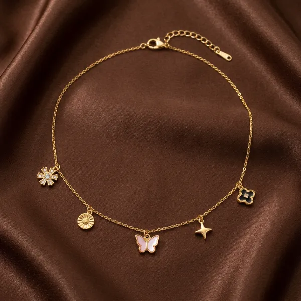 Gold_Cable_Chain_Five_Mixed_Charm