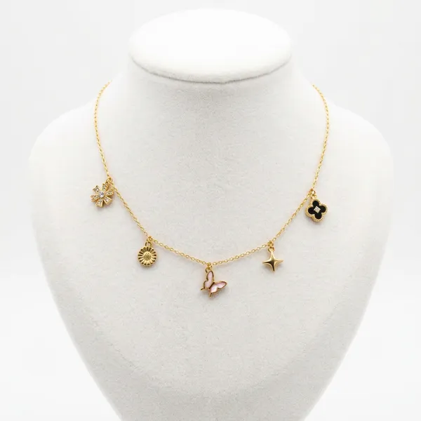 Gold_Cable_Chain_Five_Mixed_Charm