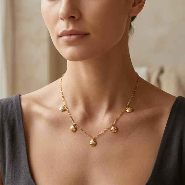 Gold_Plated_Seashell_Charm_Chain_For_Women