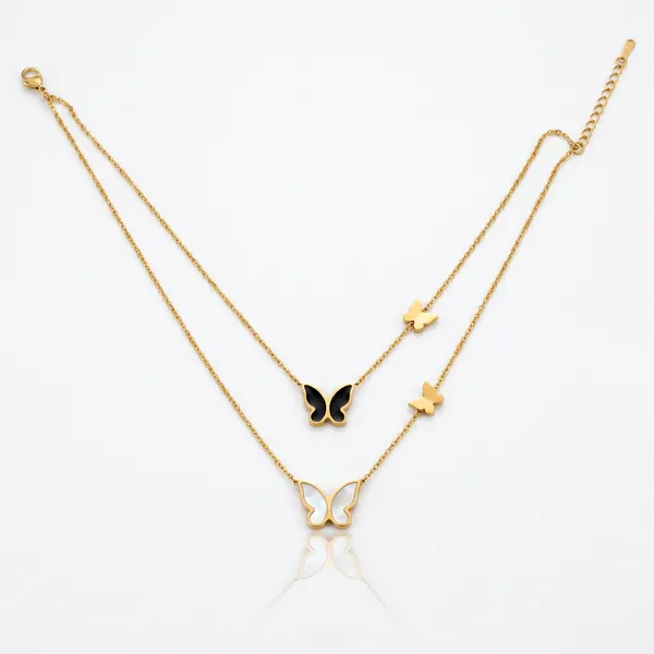 Gold_Double_Layer_Chain_Black_White_Butterfly
