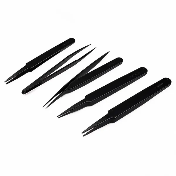 Multicolor_Esd_Antistatic_Plastic_Tweezer_Set_Of_5