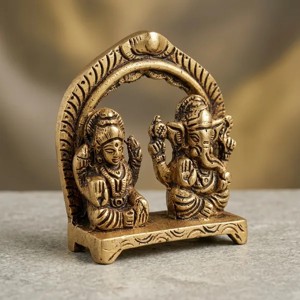 Metal_Brass_Finish_Traditional_Arch_Shiv_Parivaar_Religious_Idol