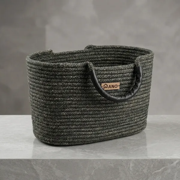 Cotton_Rope_Braided_Grey_Storage_Basket_With_Handles