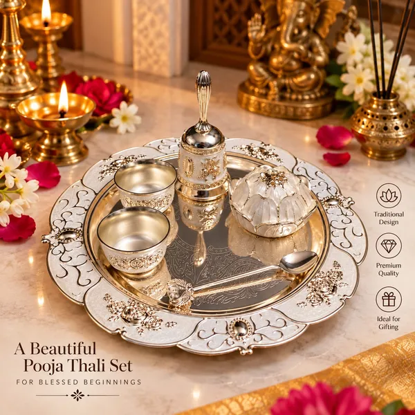 Silver_Plated_Traditional_Floral_Engraved_10_inch_Pooja_Thali_Set