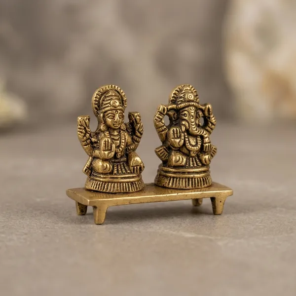 Brass_Traditional_Lakshmi_Ganesha_Platform_Religious_Idol_Set