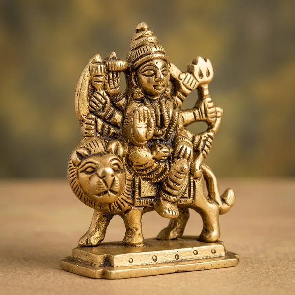 Brass_Goddess_Durga_Idol_Seated_On_Lion