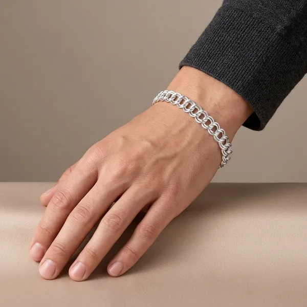 Silver_Plated_Metal_Premium_Chain_Link_Bracelet_For_Men