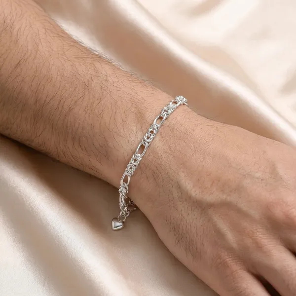 Silver_Plated_Metal_Premium_Chain_Bracelet_For_Men