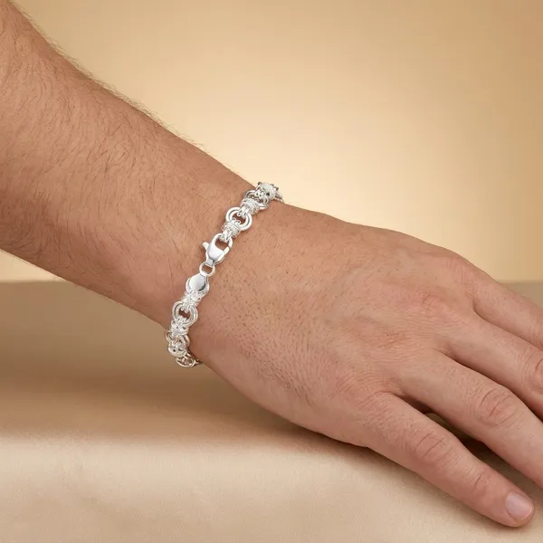 Silver_Plated_Metal_Premium_Chain_Link_Bracelet_For_Men