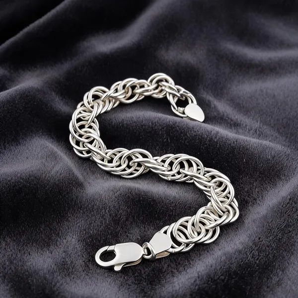 Silver_Plated_Metal_Premium_Chain_Link_Bracelet_For_Men