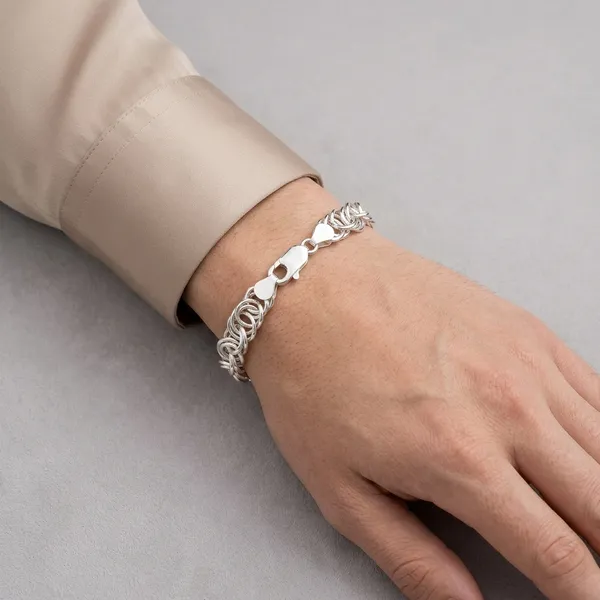 Silver_Plated_Metal_Premium_Chain_Link_Bracelet_For_Men