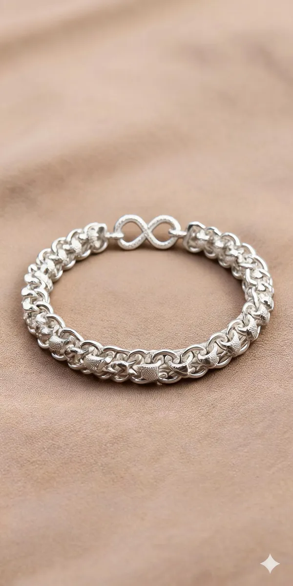 Silver_Plated_Metal_Premium_Chain_Link_Bracelet_For_Men