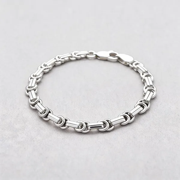 Silver_Plated_Metal_Premium_Chain_Link_Bracelet_For_Men