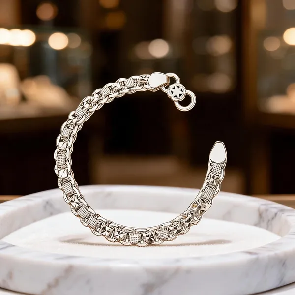 Silver_Plated_Metal_Premium_Bracelet_For_Men