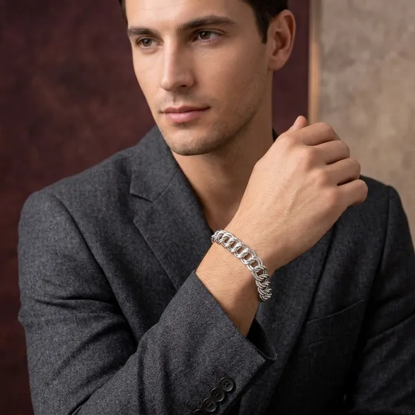 Silver_Plated_Metal_Premium_Bracelet_For_Men
