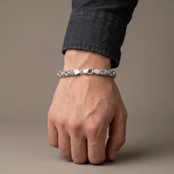 Silver_Plated_Metal_Premium_Bracelet_For_Men