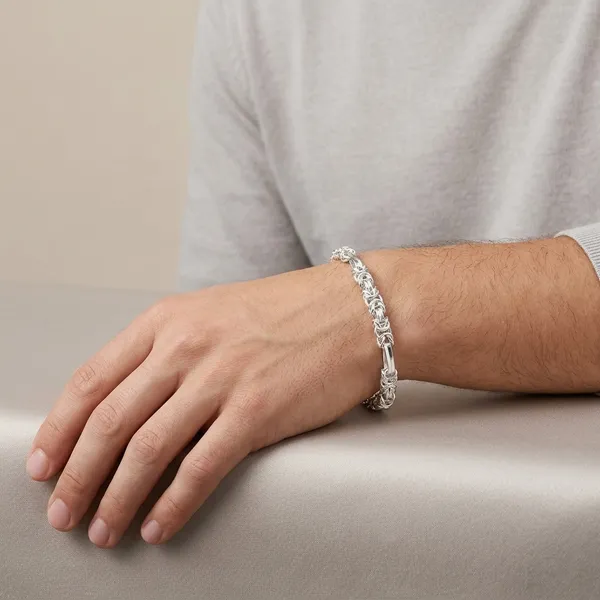 Silver_Plated_Metal_Premium_Bracelet_For_Men