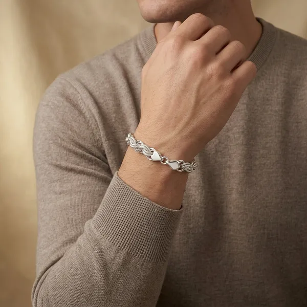 Silver_Plated_Metal_Premium_Bracelet_For_Men