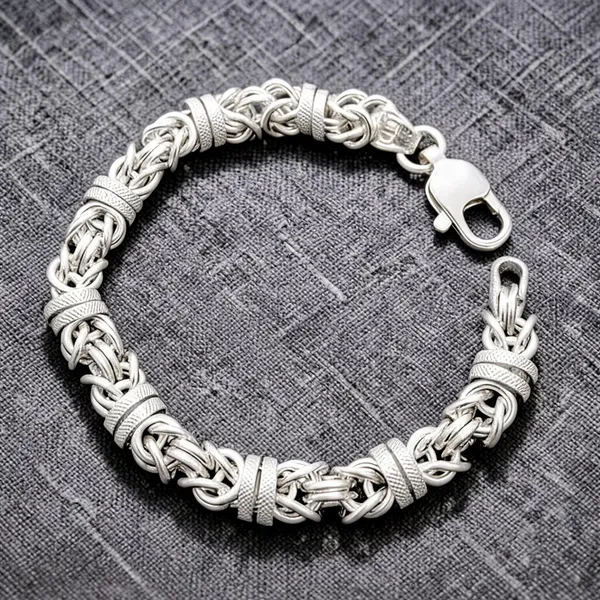 Silver_Plated_Metal_Premium_Bracelet_For_Men