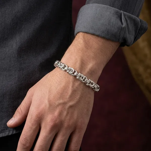 Silver_Plated_Metal_Premium_Bracelet_For_Men