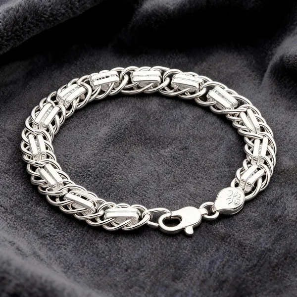 Silver_Plated_Metal_Premium_Bracelet_For_Men