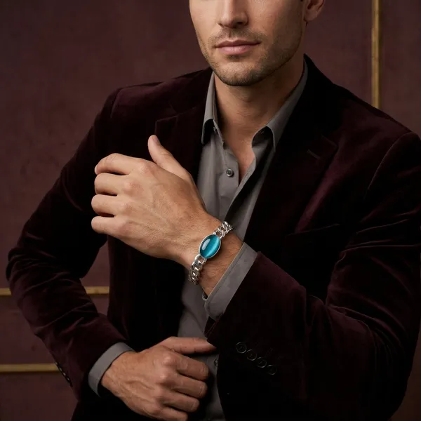Silver_Plated_Metal_Premium_Bracelet_For_Men