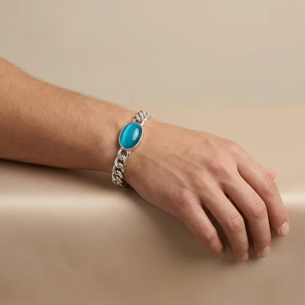 Silver_Plated_Metal_Premium_Bracelet_For_Men
