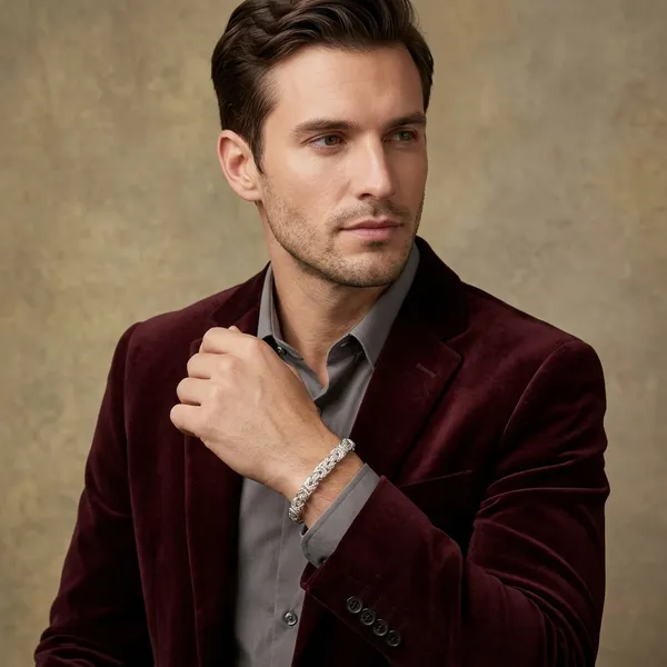 Silver_Plated_Metal_Premium_Bracelet_For_Men