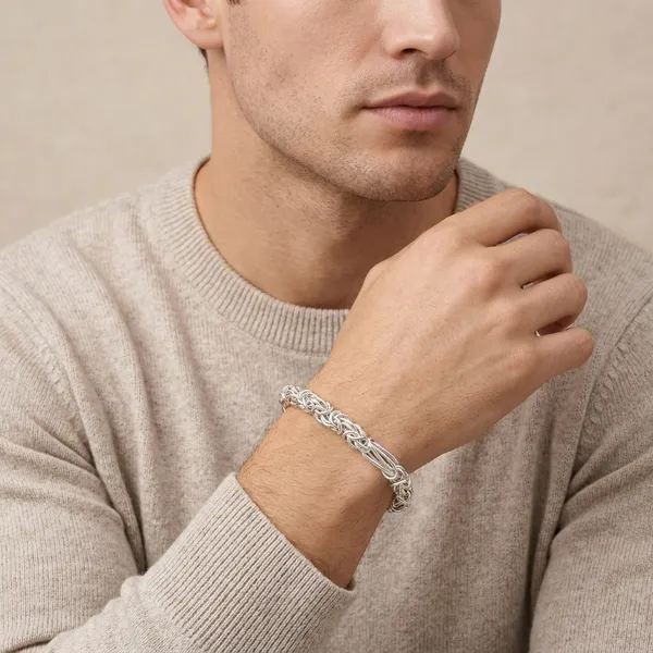 Silver_Plated_Metal_Premium_Bracelet_For_Men
