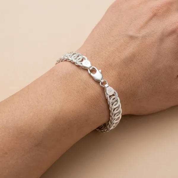 Silver_Plated_Metal_Premium_Chain_Link_Bracelet_For_Men