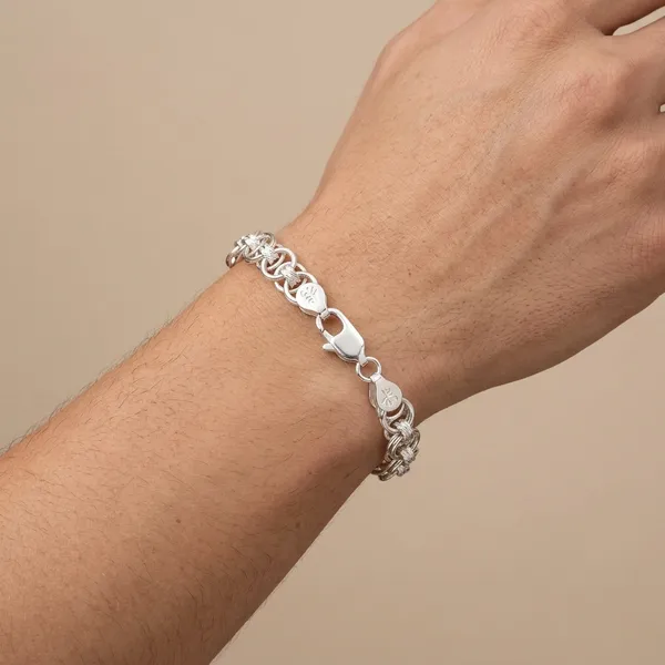 Silver_Plated_Metal_Premium_Chain_Bracelet_For_Men